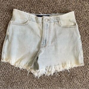 Hollister Light Blue Frayed Jean Shorts